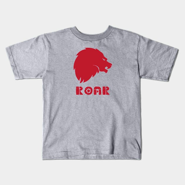 Lion Roar Kids T-Shirt by Abeer Ahmad